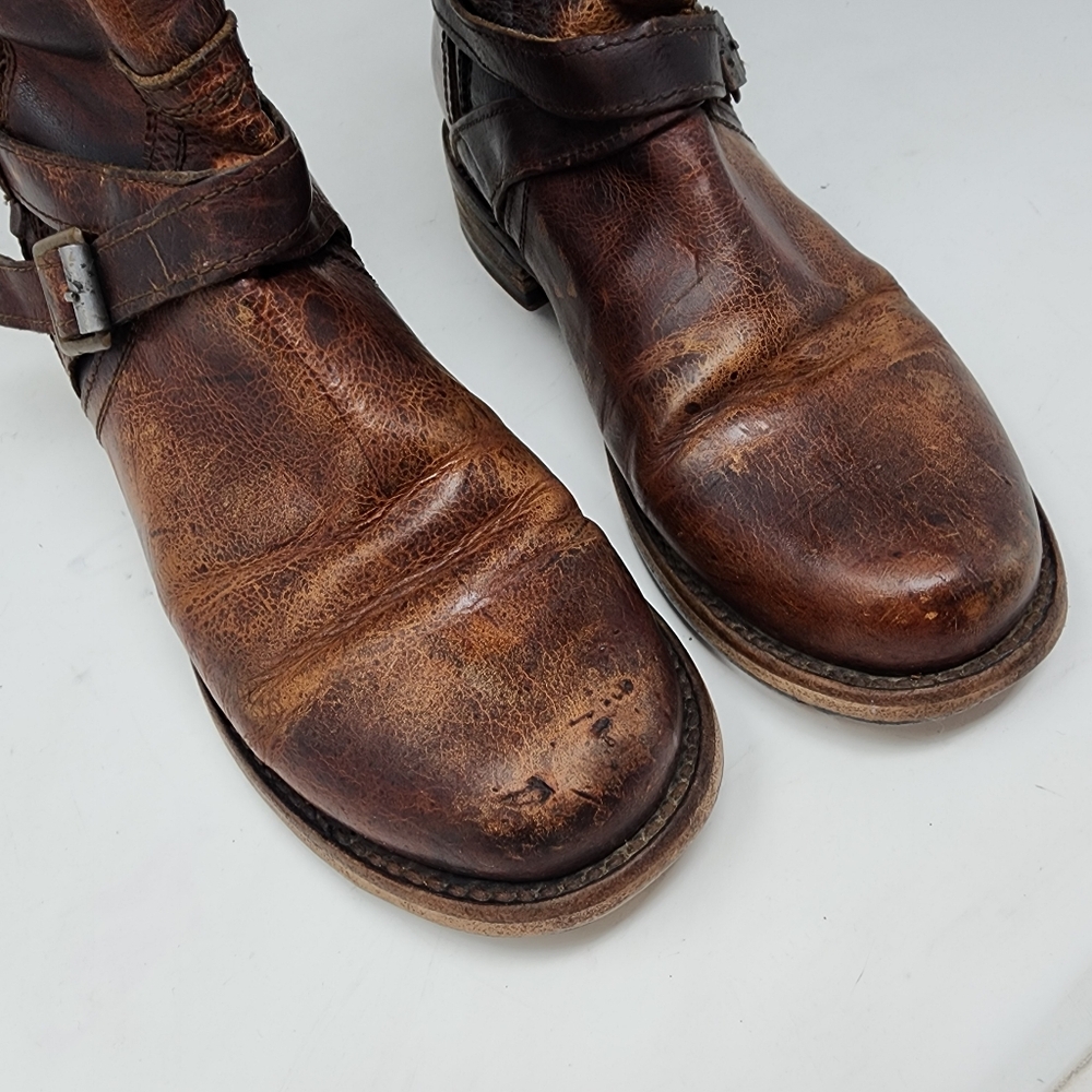 Freebird Shado Distressed‎ Leather Tall Boots Womens 7 Made in Mexico - Picture 11 of 16